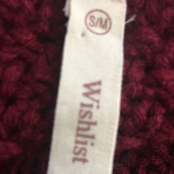 Wishlist Burgundy Open Cardigan Size S/M - Picture 4 of 4